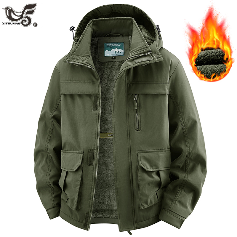 Varsity Jacket Wool - winter jacket man with hood fleece