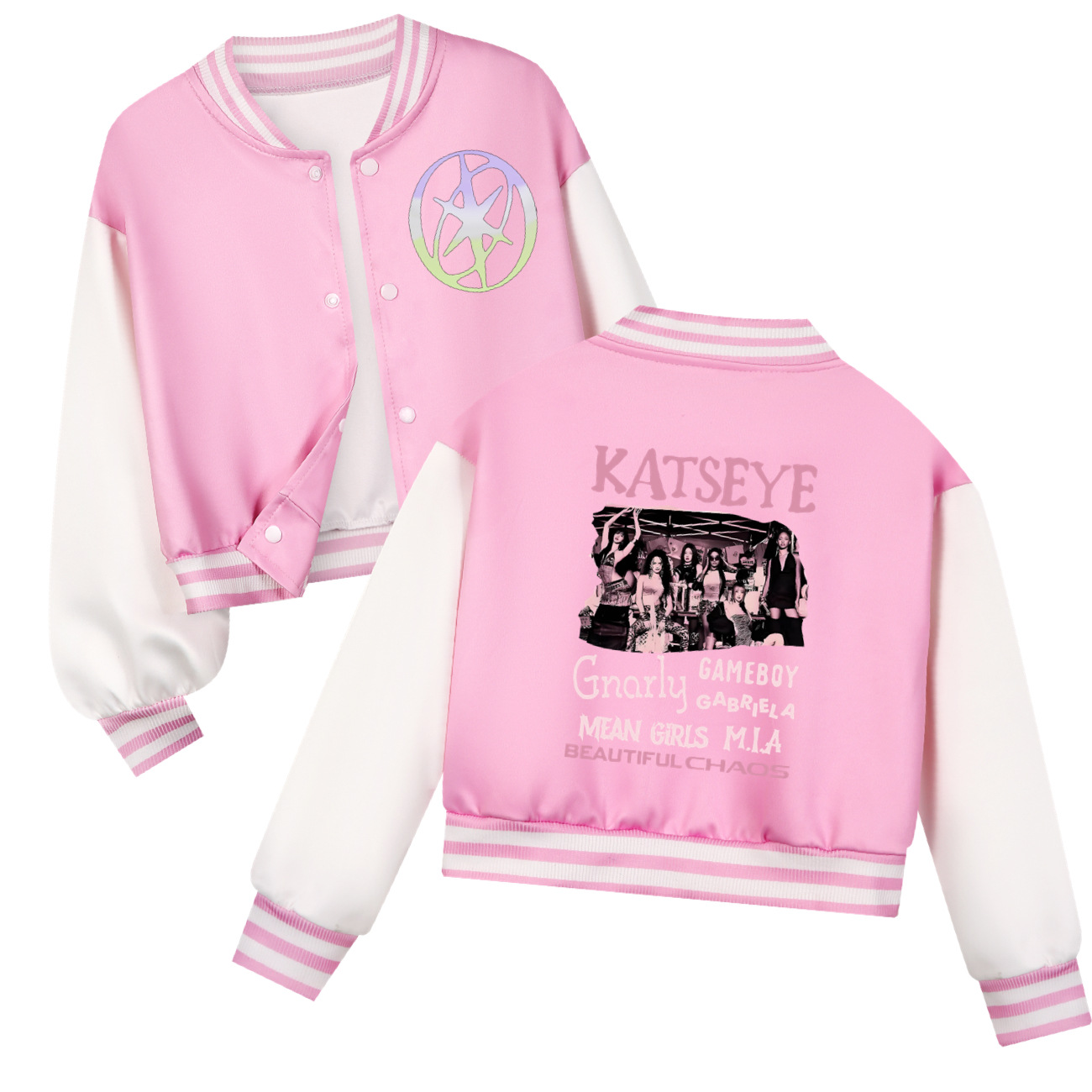 KATSEYE Printing Kids Short Ba - Varsity Jacket Wool 评论和价格