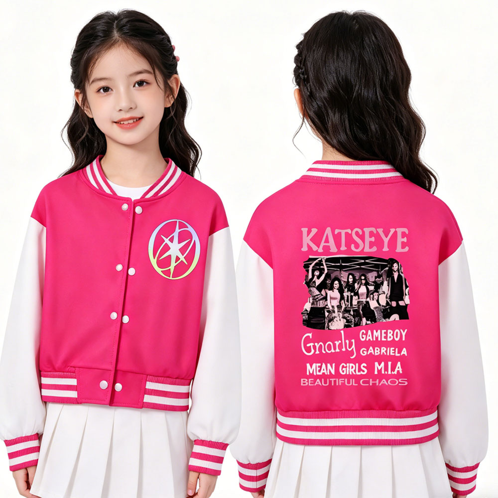 KATSEYE Printing Kids Short Ba - Varsity Jacket Wool 评论和价格