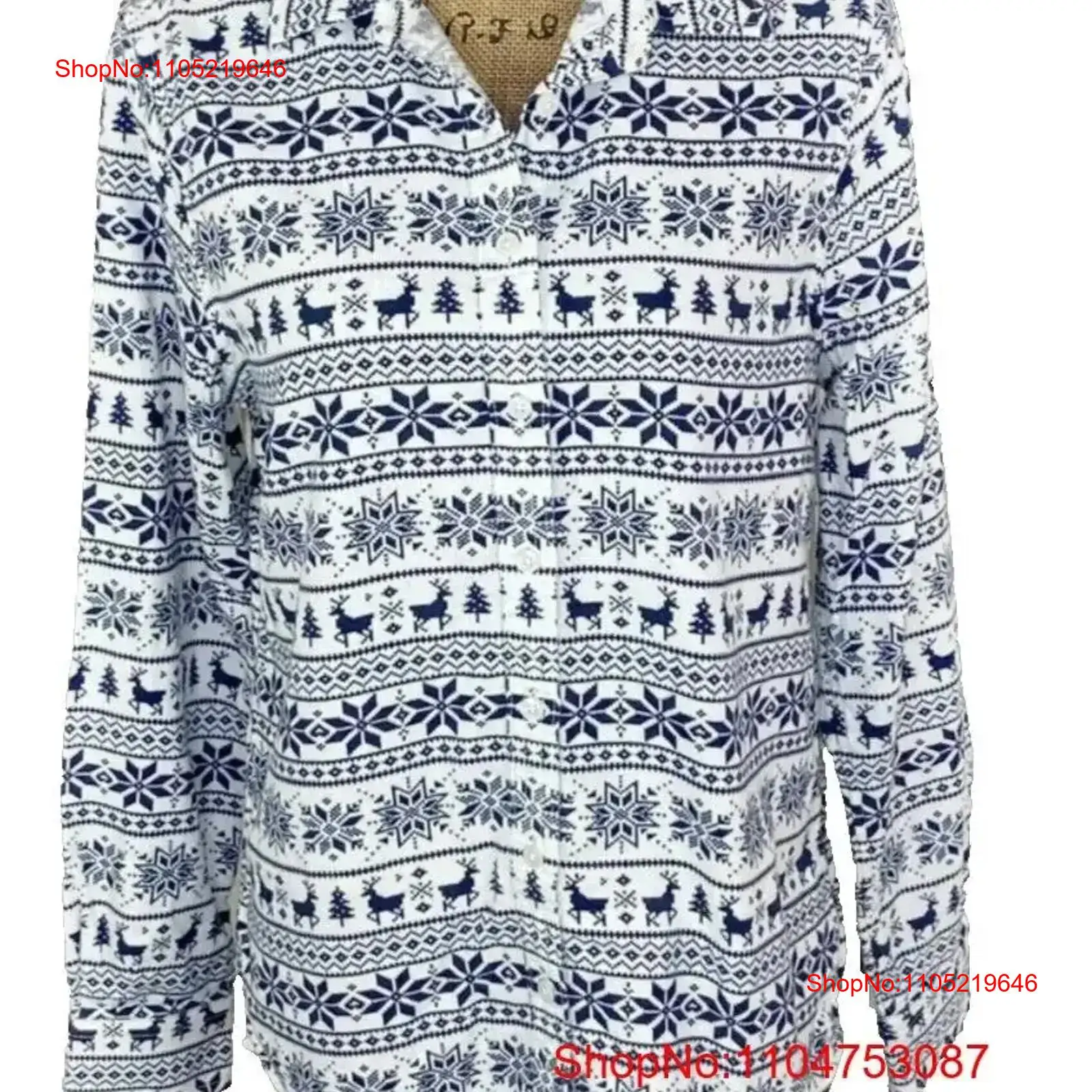 Lands End Fair Isle Flannel Bu - Vintage Fashion Faire 评论和价格