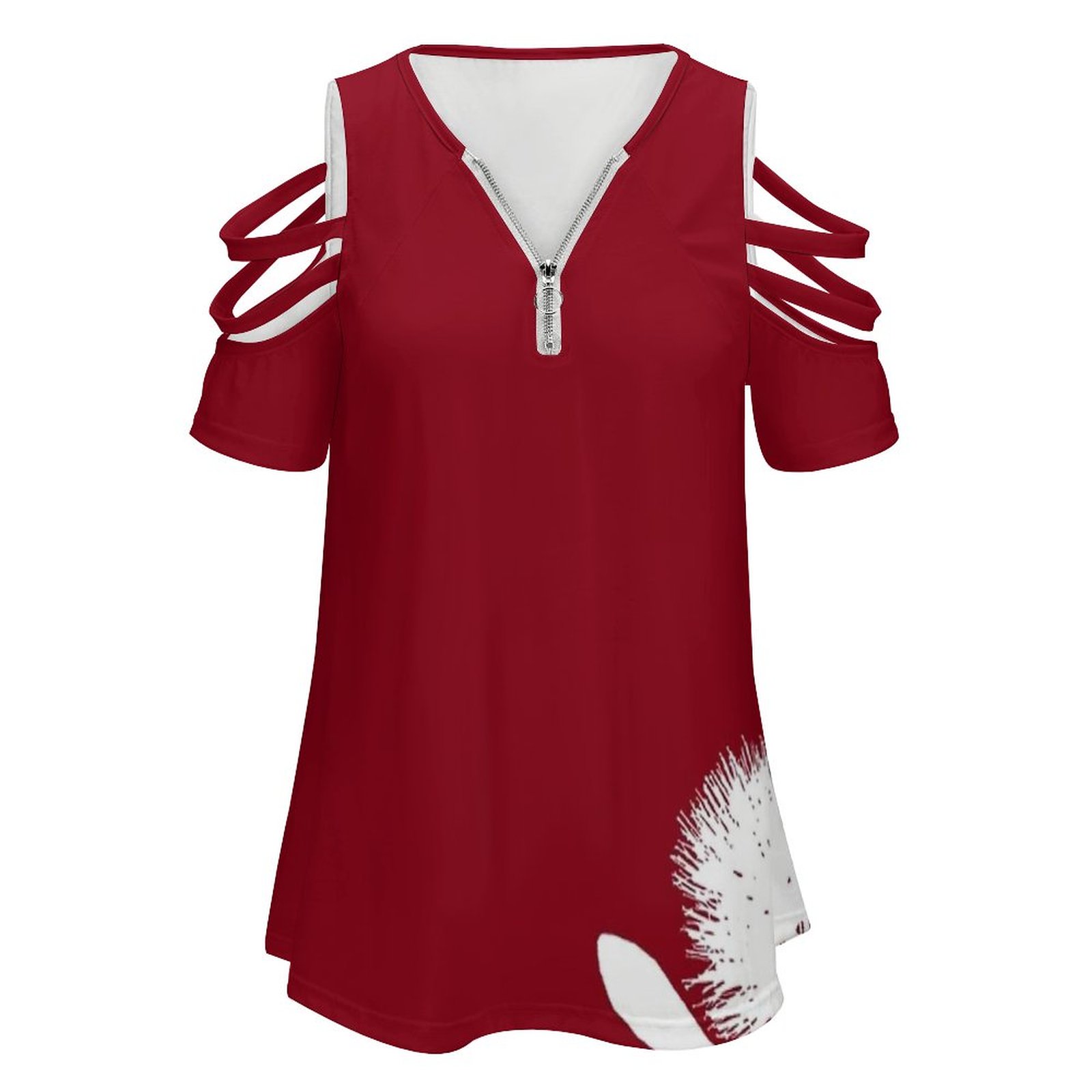 Pohutukawa-White On Red Women  - Vintage Fashion Nz 评论和价格