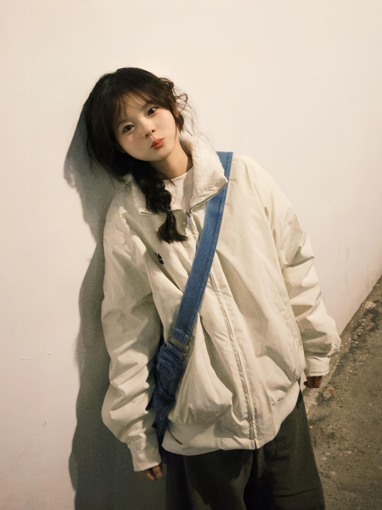 Lamb Wool Jacket Lambswool Wom - Varsity Jacket Wool 评论和价格