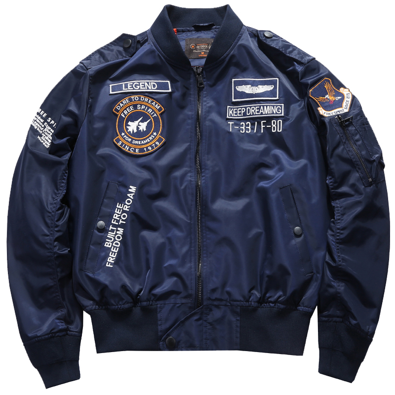 Men's Spring Tactical Army MA- - Varsity Jacket Wool 评论和价格