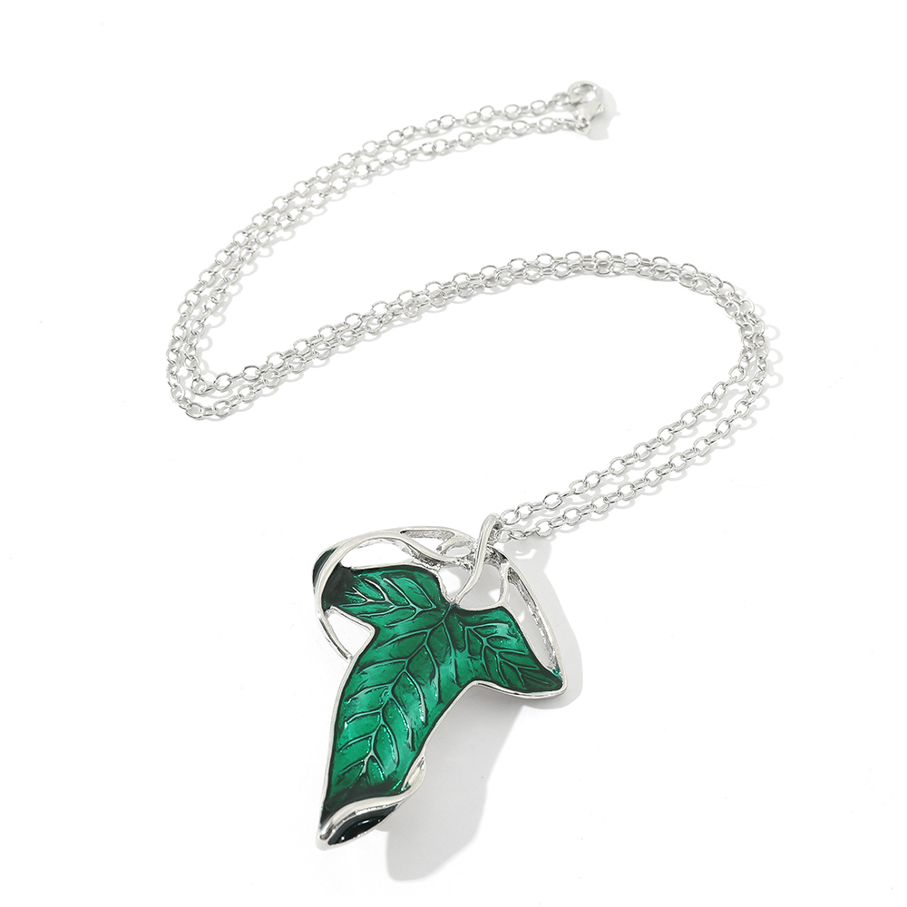 Vintage Green Leaf Pendant Nec - Vintage Fashion Designers 评论和价格