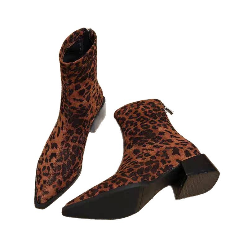 New Low Heel Women Mordern Ank - Vintage Fashion Style Female 评论和价格
