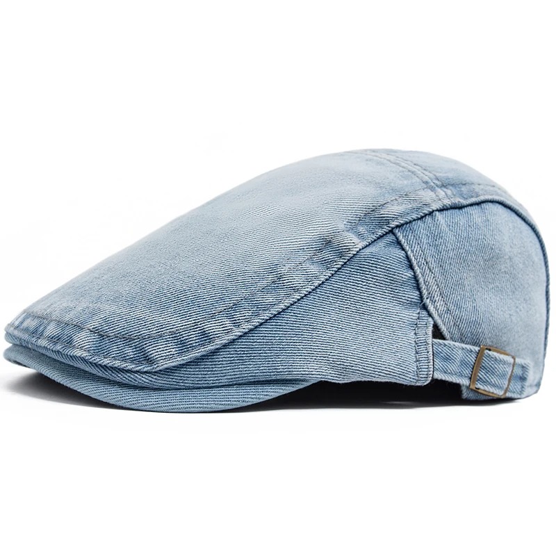 Adjustable Denim Cotton Beret  - Vintage Fashion Nz 评论和价格