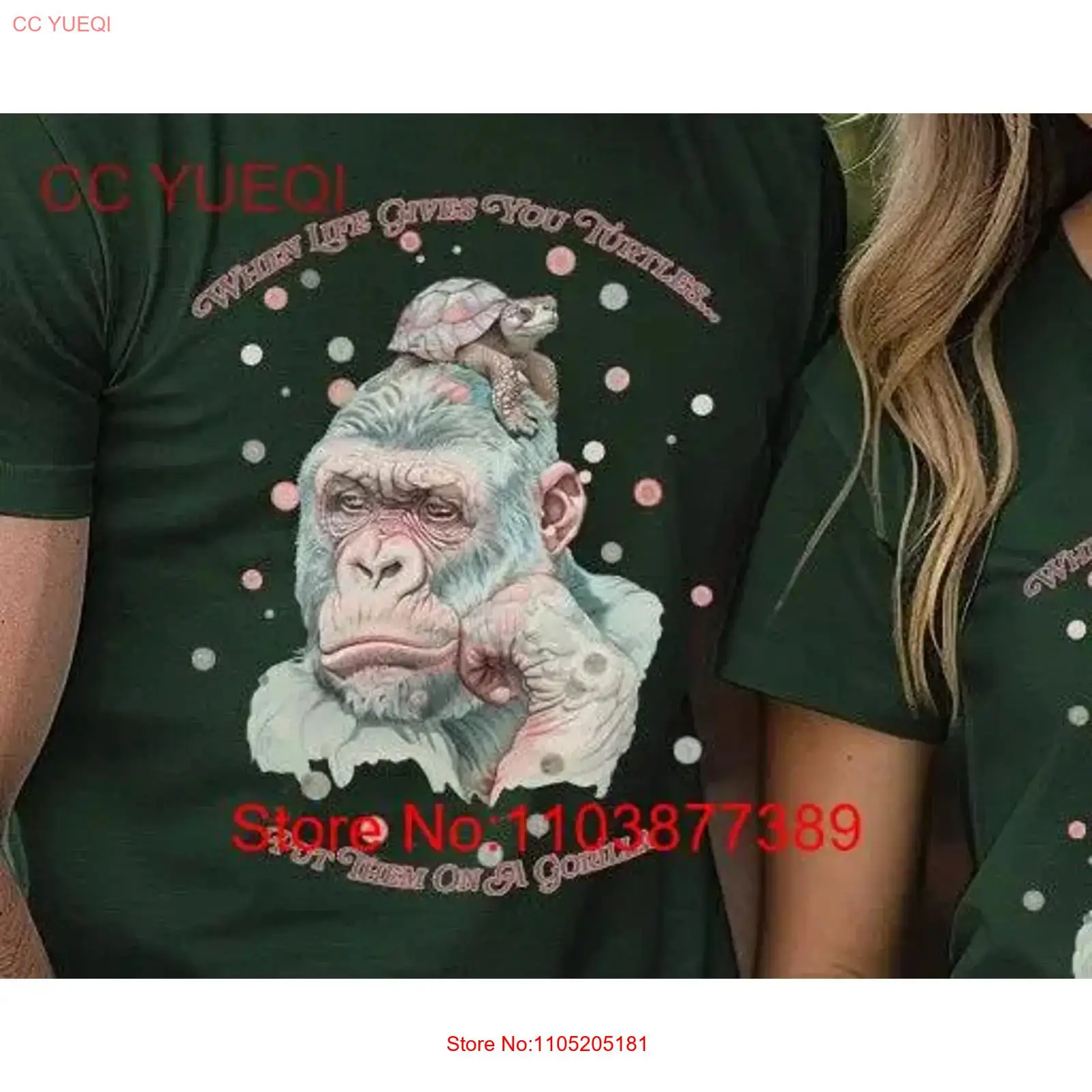 Gorilla T Shirt Turtle Funny W - Vintage Fashion Stuff 评论和价格