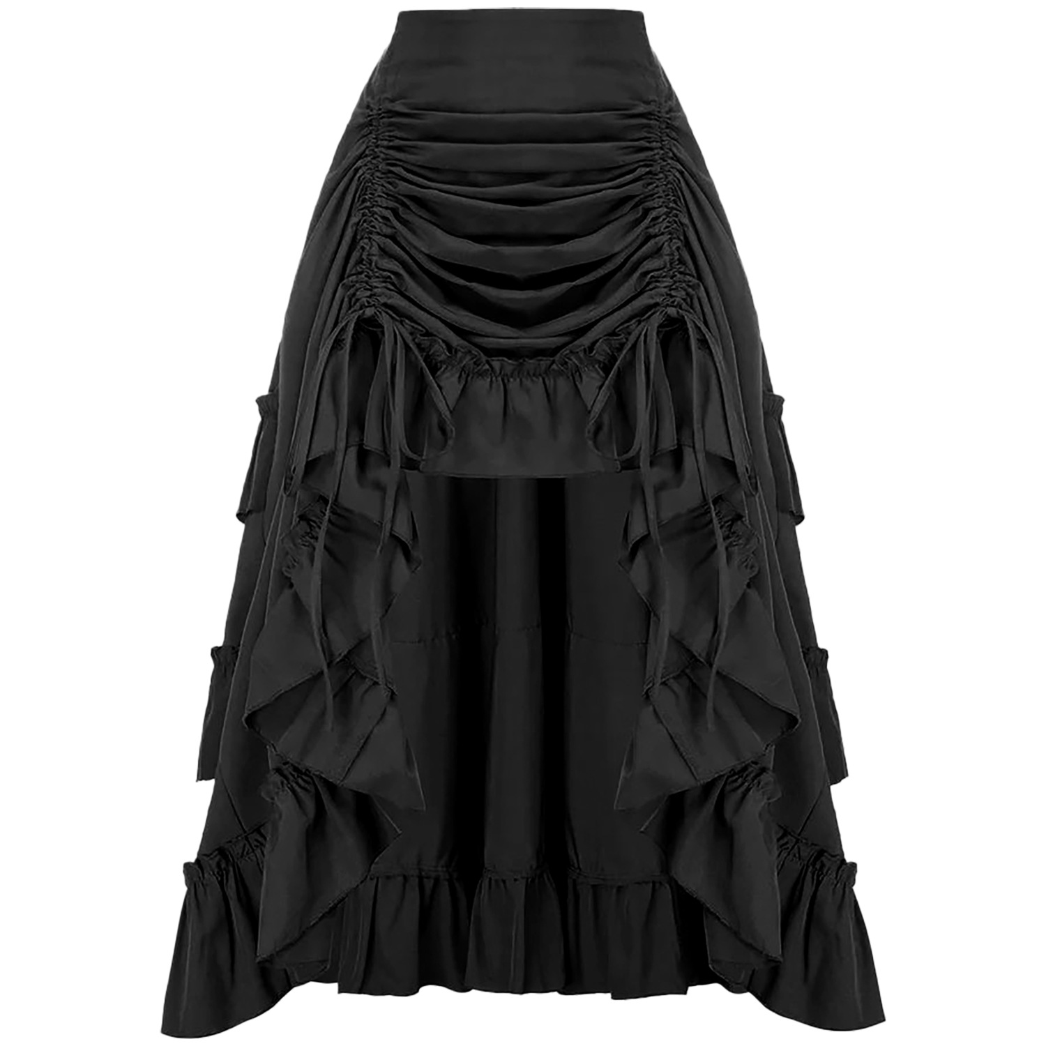 Ruffled High Waisted Long Vict - Vintage Fashion Designers 评论和价格
