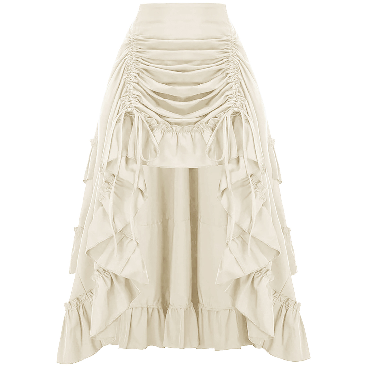 Ruffled High Waisted Long Vict - Vintage Fashion Designers 评论和价格