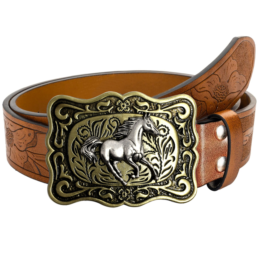 Quality Men's Leather Belt Gol - Vintage Fashion Nz 评论和价格